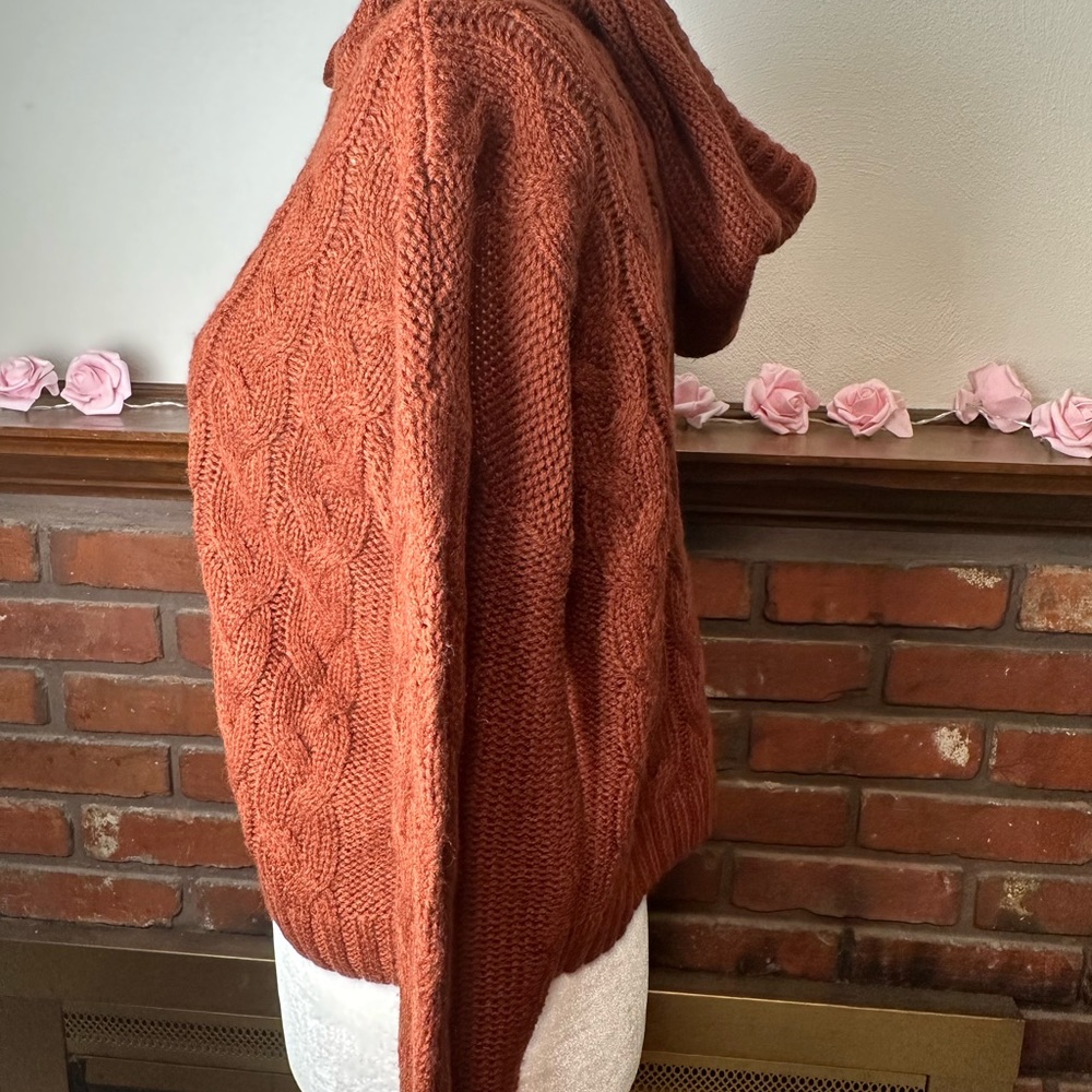 Crochet Sweater, Cider Rust -large - Picture 4 of 7